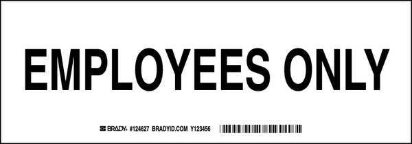 Facility Sign, 3 1/2 in Height, 10 in Width, Polyester, Rectangle, English