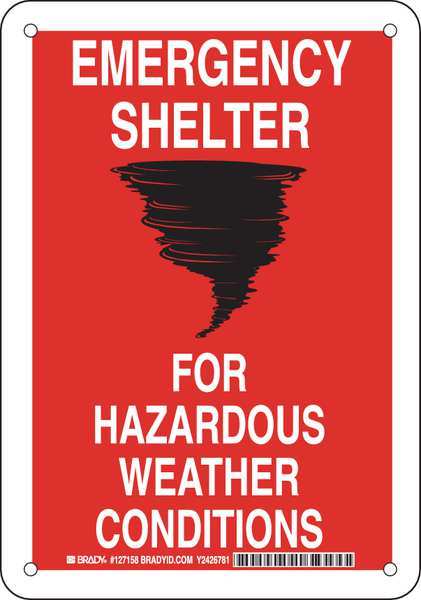 Safety Sign, 10 in Height, 7 in Width, Aluminum, Rectangle, English