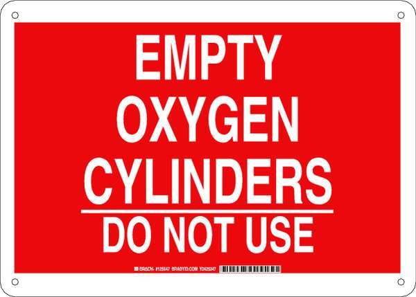 Chemical Sign, 10 in H, 14 in W, Plastic, Rectangle, English, 125647