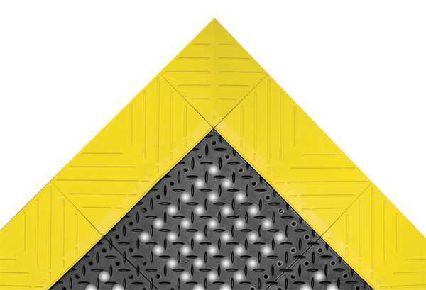 Interlocking Drainage Mat Tile, 12 In W x 12 In L, 1 In Thick