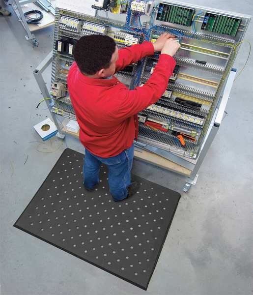 Mini-Diamond Studded Top Antifatigue Mat 3 Ft W x 5 Ft L, 5/8 In