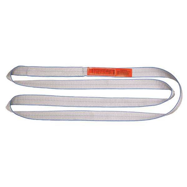 Web Sling, Endless, 19 ft L, 3 in W, Tuff-Edge Polyester, Silver