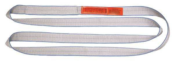 Web Sling, Endless, 6 ft L, 6 in W, Tuff-Edge Polyester, Silver