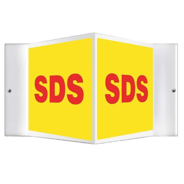 SDS 3D Projection Sign, 8 in Height, 18 in Width, V-Shaped