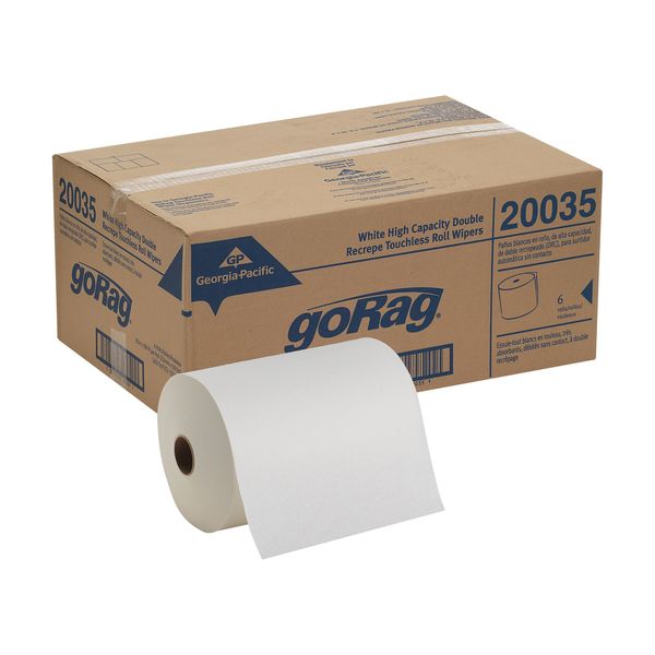 Dry Wipe Roll, White, Dispenser Box, Double Recreped (DRC), Various Wipes, Various