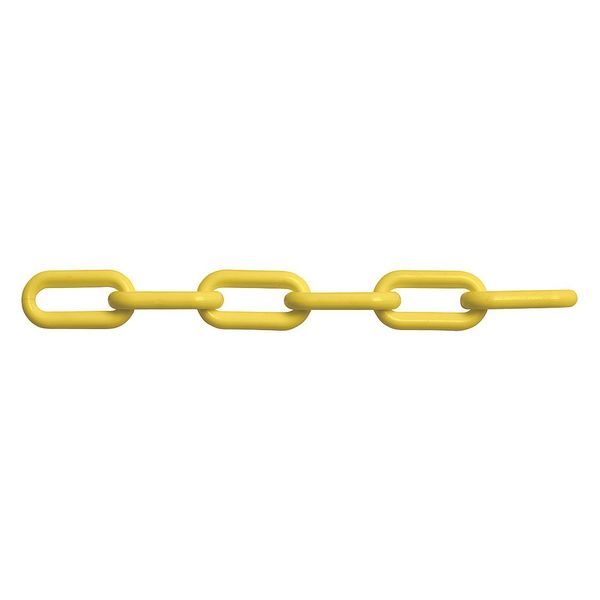 Yellow Plastic Chain, Weldlss, 8mm, 150ft L