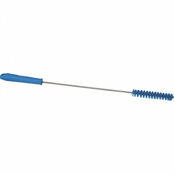 1 in W Tube and Valve Brush, Medium, 14 in L Handle, 5 57/64 in L Brush, Blue, 19 9/10 in L Overall