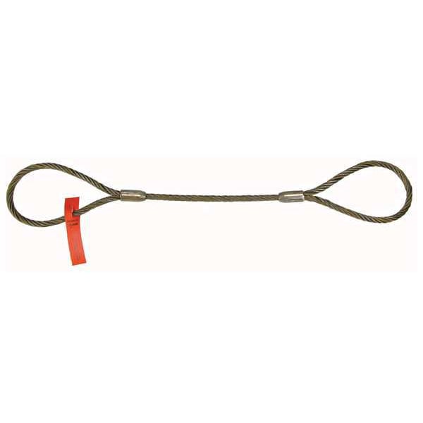 Sling, Wire Rope, 18Ft L, Vert Cap 11200 lb