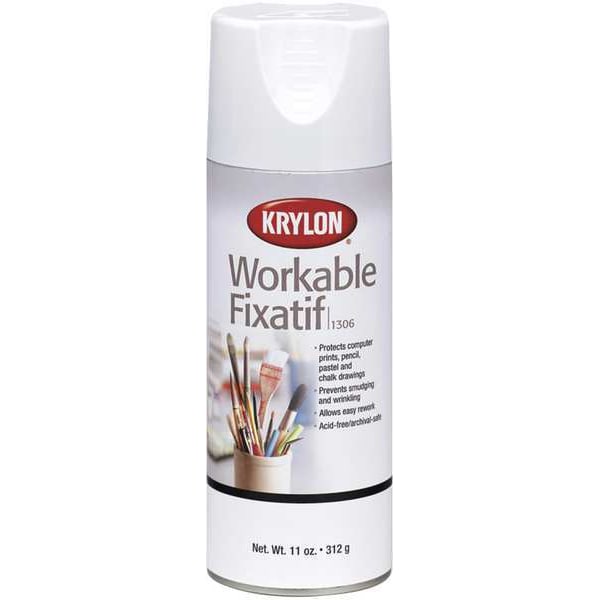 Workable Fixative Spray, Clear, Gloss, 11 oz