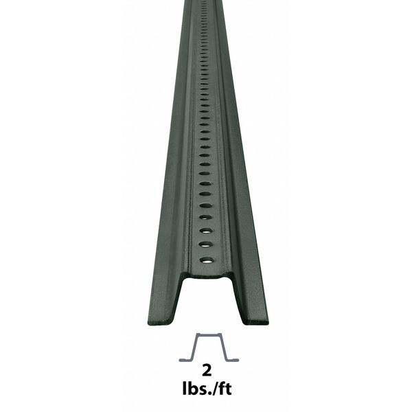 Sign Post, Green, Steel, 12 ft L