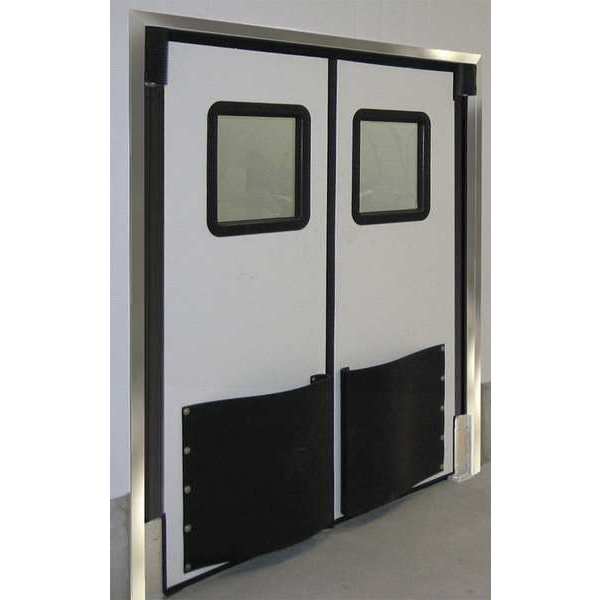 Swinging Door, 7 x 2.5 ft, Metallic Gray