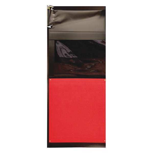 Flexible Swinging Door, 7 x 3 ft, Red, PVC