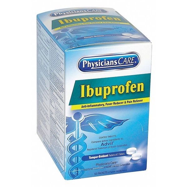 Ibuprofen, Tablet, 200mg, PK50