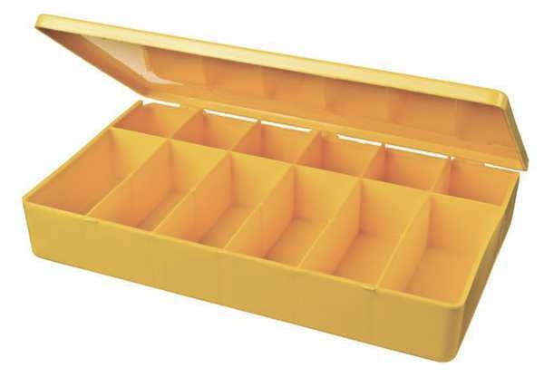 Compartment Box with 12 compartments, Plastic, 2 1/8 in H x 9 in W