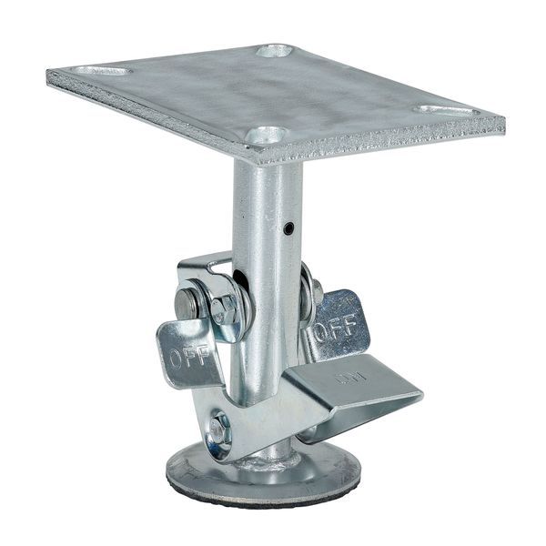 Floor Lock, Top Plate, 7 in H, 6 in. Caster