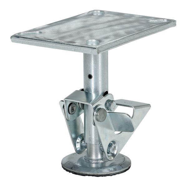 Floor Lock, Top Plate, 7 in H, 6 in. Caster