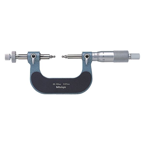 0 to 25/.01mm Gear Micrometer