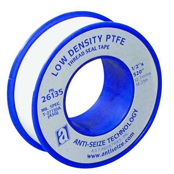 Thread Sealant Tape, Poly-Temp, Low Density, 1/2 in x 43 ft, White