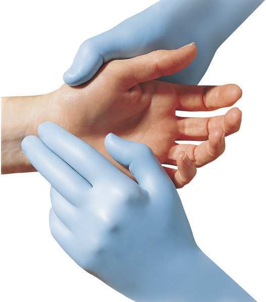 Single Use Gloves, Nitrile, Powder Free, Blue, 50 PK