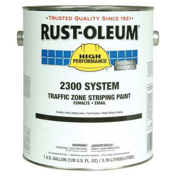 Traffic Zone Striping Paint, 1 gal., White, Water-Based