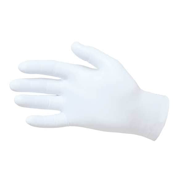 Disposable Gloves, Nitrile, Powdered, Light Blue, L, 100 PK