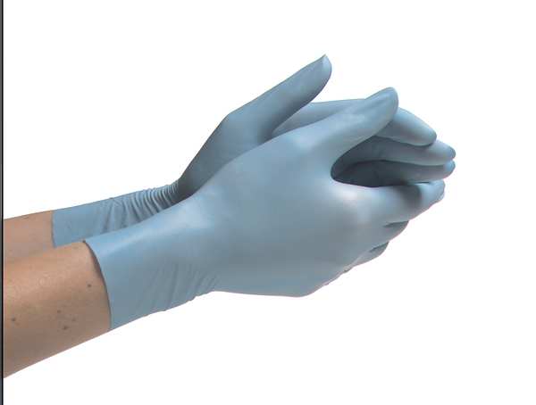 Single Use Gloves, Nitrile, Powder Free, Blue, 50 PK