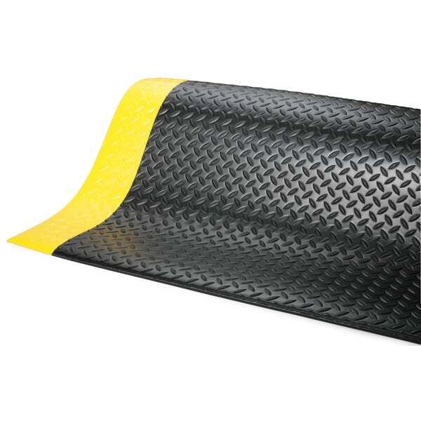 Antifatigue Mat, Black, 3 ft. L x 2 ft. W, Diamond Plate Surface Pattern, 1/2