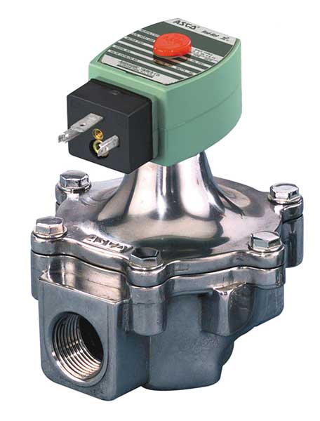 120V AC Aluminum Air and Fuel Gas Solenoid Valve, Normally Closed, 1 in Pipe Size
