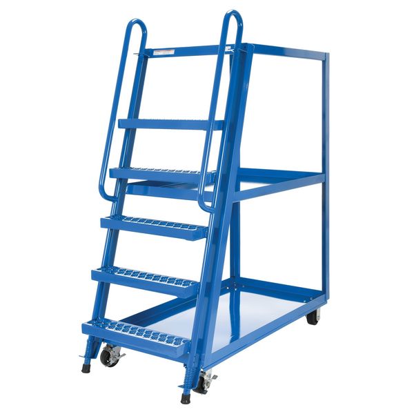 Steel Stock Picking Ladder Cart 1000 lb. Capacity, 56-1/8