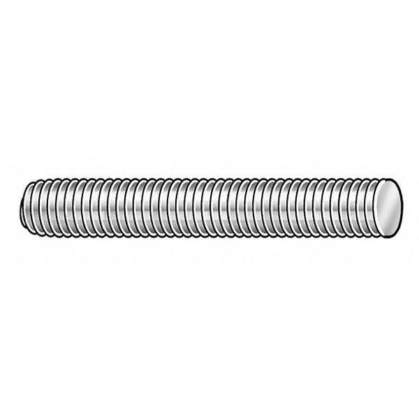 Fully Threaded Rod, 10-24, 6 ft, Stainless Steel, 316, Plain Finish