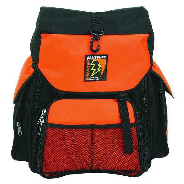 Tool Backpack, Polyester, 7 Pockets, Orange