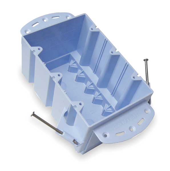 Electrical Box, 3 Gang, 74 cu in, PVC