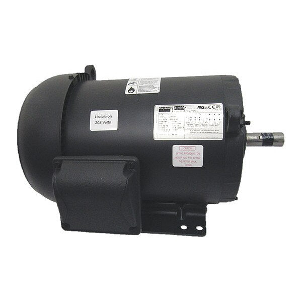 3-Phase General Purpose Motor, 2 HP, 182/4T Frame, 208-230/460V AC Voltage, 1,165 Nameplate RPM