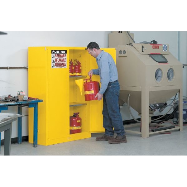 Sure-Grip EX Paints and Inks Cabinet, 45 gal., Red