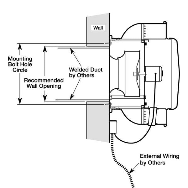 Upblast Vent, 12-1/2 In, 115/208-230V