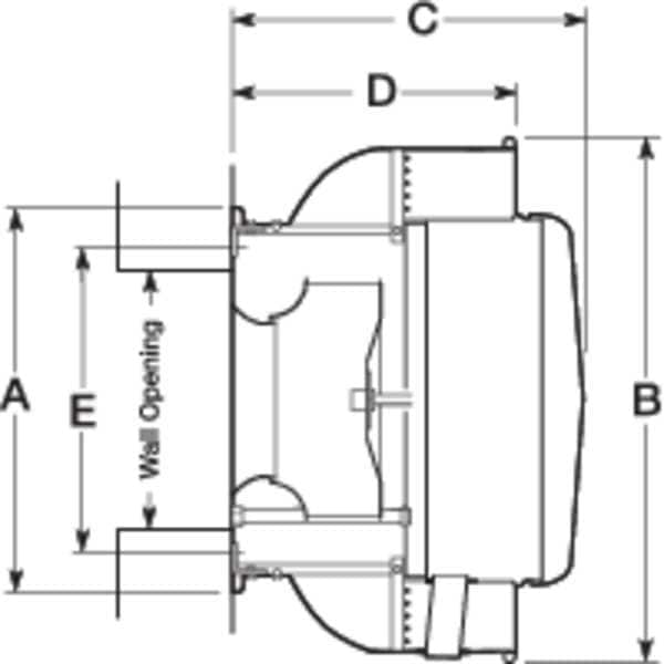 Upblast Vent, 12-1/2 In, 115/208-230V