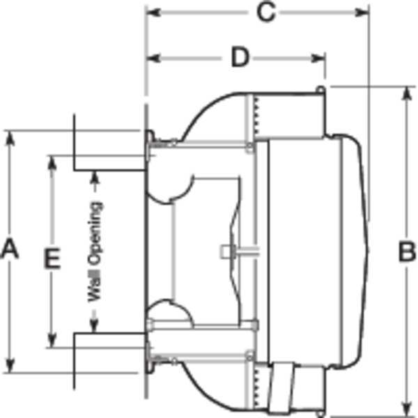 Upblast Vent, 11-1/4 In, 115/208-230V