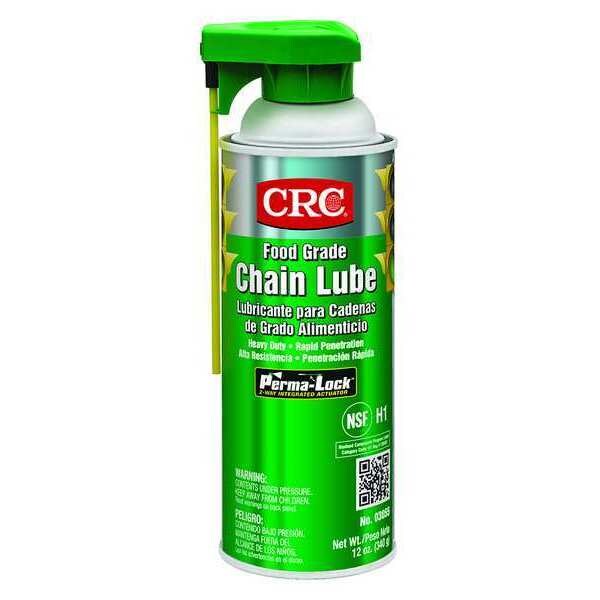 Food Grade Chain Lubricant, H1 Food Grade, 8 to 325 Degree F, 12 oz Aerosol Can, Clear