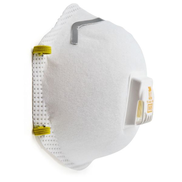 N95 Disposable Respirator, 8511, Cool Flow Exhalation Valve, Dual Headstrap, Nose Clip, Pack of 10