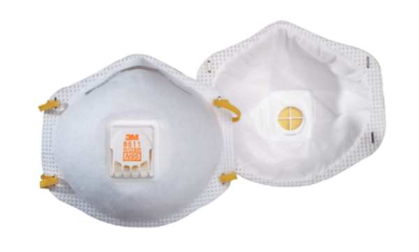 N95 Disposable Respirator, 8511, Cool Flow Exhalation Valve, Dual Headstrap, Nose Clip, Pack of 10