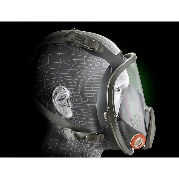 Full Facepiece Reusable Respirator, With Cool Flow Valve, 6000 Series, Size Large