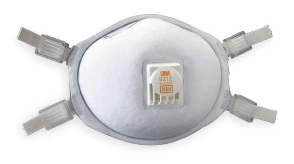 N95 Disposable White Particulate Respirator w/ Valve 10pk.