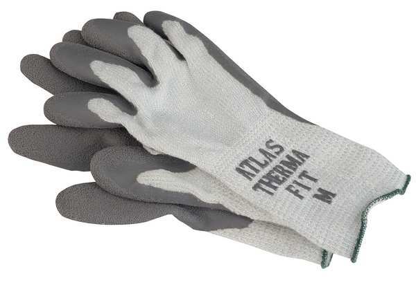 Natural Rubber Latex Coated Gloves, Palm Coverage, Gray, PR