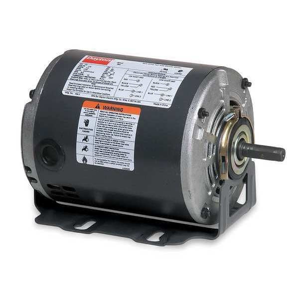 Split-Phase Belt Drive Motor, 1/2 HP, 48Z Frame, 115/208-230V AC Voltage, 1,725 Nameplate RPM