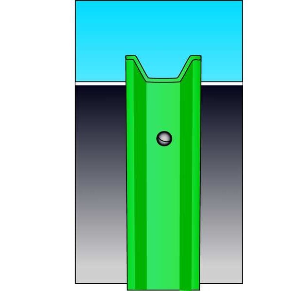 Sign Post, Green, Steel, 7 ft L