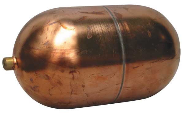 Float Ball, Oblong, Copper, 4 In