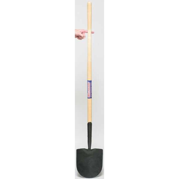 Round Point Shovel, 48 In.Handle, 14 ga.