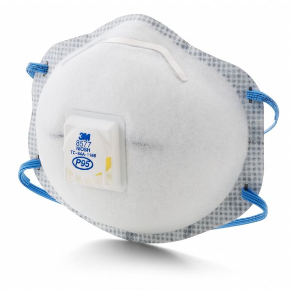 P95 Disposable White Particulate Respirator w/ Valve 10pk.