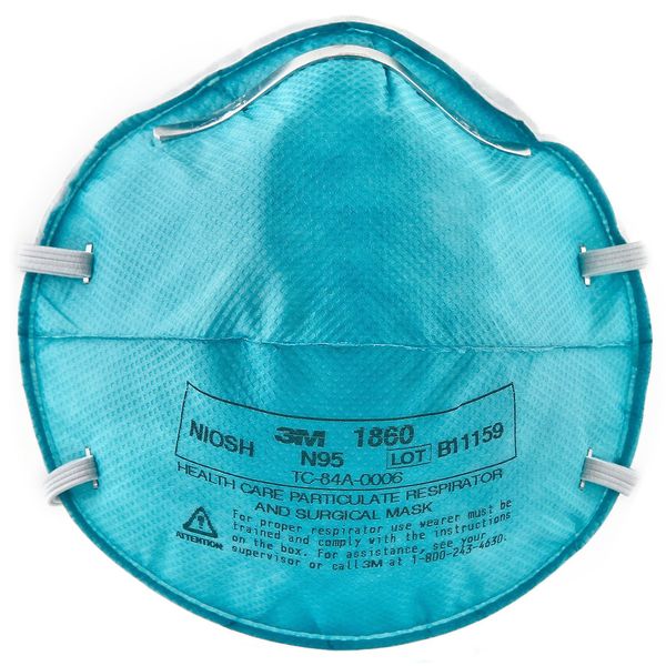 N95 Disposable Healthcare Respirator, Universal, Green, PK20