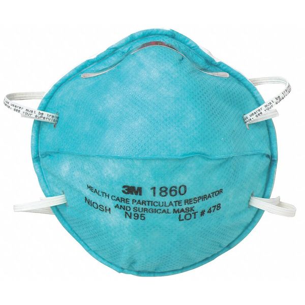 N95 Disposable Healthcare Respirator, S, Green, PK20